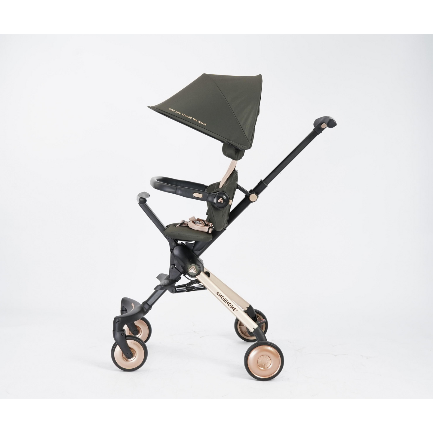 AMORHOME - Max Stroller Compact, Foldable & Lightweight - Dark Green